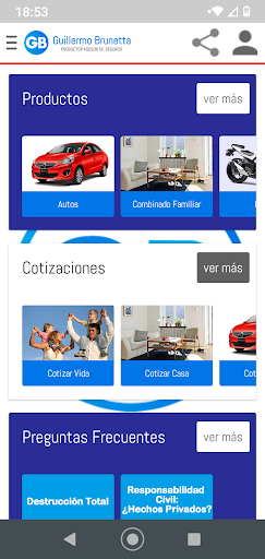 Android application Brunetta Seguros screenshort