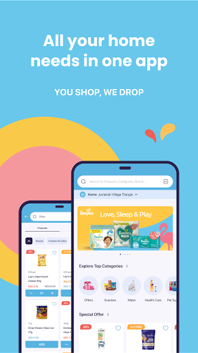 Android application Drops: Food & Grocery Shopping screenshort