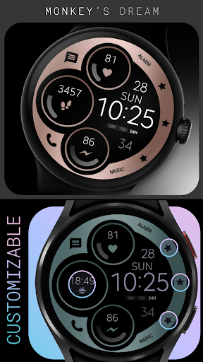 Android application Digital Bronze Watch Face screenshort