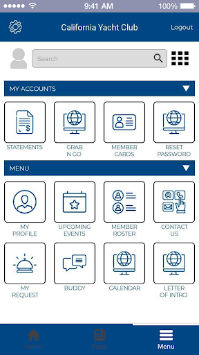 Android application California Yacht Club screenshort
