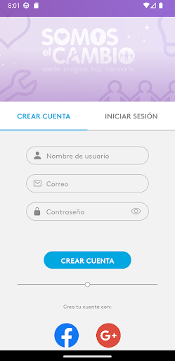 Android application Somos el Cambio screenshort