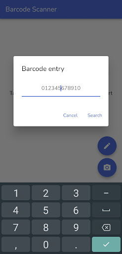 SBC Barcode Scanner Screen 3