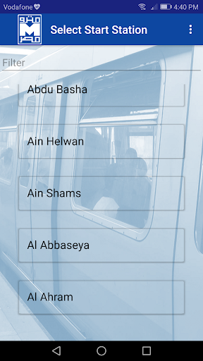 Android application Metro Misr screenshort