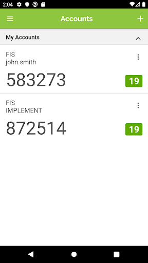 FIS Authenticator Screen 3