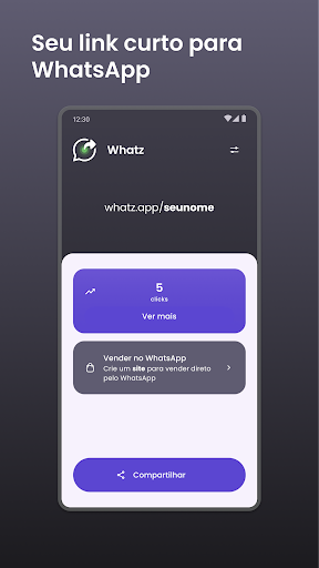 Android application Criar link para Whats e Loja screenshort