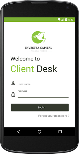 Android application Investza Capital screenshort