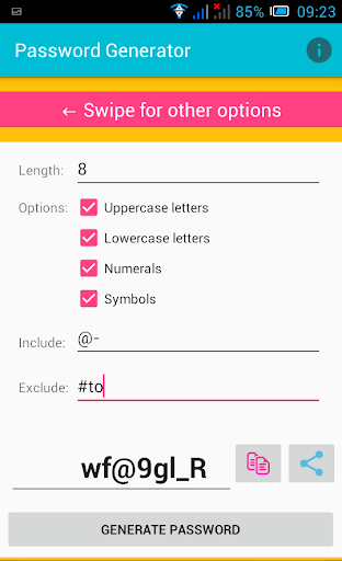 Password Generator Screen 2