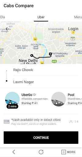 All In One Cab Booking app : C Screen 2