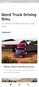 Captura de Pantalla 7 Sound World truck driving simu android