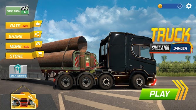 #1. Heavy Truck Simulator 2 : Mega Cargo Transport (Android) By: H.V.N. Games