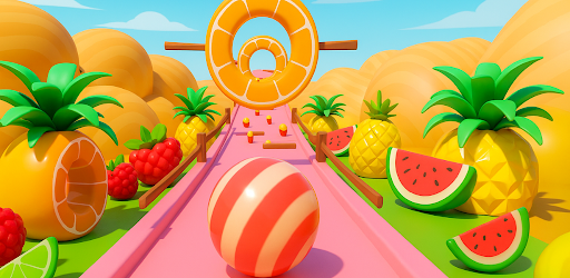Rolling Ball Fruit Run 3D Game