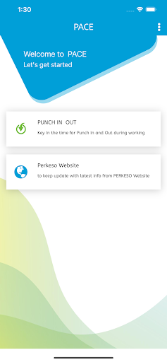 Android application PACE screenshort