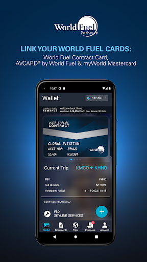 Android application myWorld Wallet screenshort
