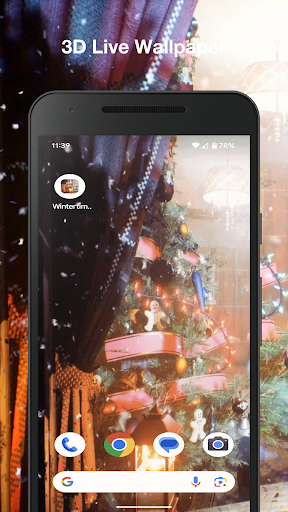 Android application Wintertime Live Wallpaper screenshort