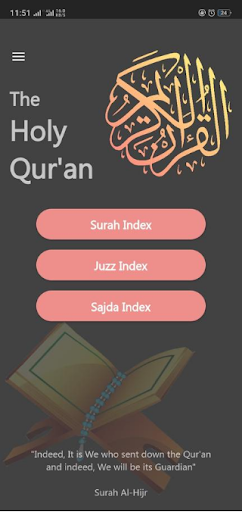 The Holy Quran Screen 3