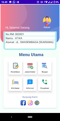 Pendaftaran Online RSJMS Screen 2