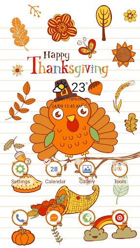 Android application Thanksgiving Doodle- Wallpaper screenshort