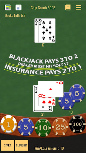 Android application Card Counting Blackjack screenshort