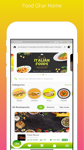 Android application Food Ghar screenshort