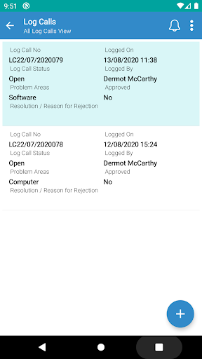 Forsa Logcall Screen 3