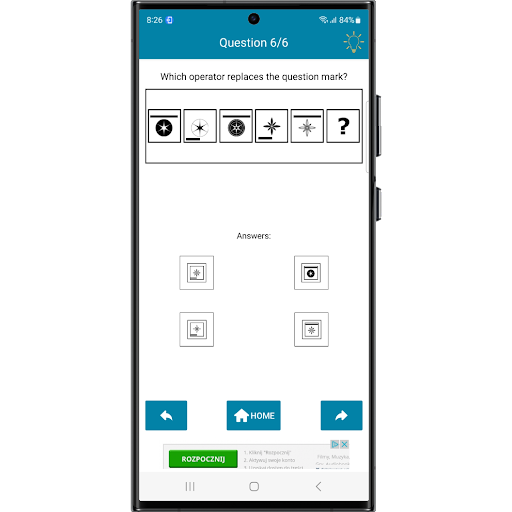 General IQ Test Screen 3