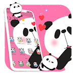 Cover Image of Download Kawaii Pink Panda Cartoon Theme 1.1.3 APK