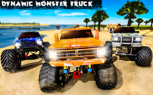 Water Surfing Monster Truck 3d
