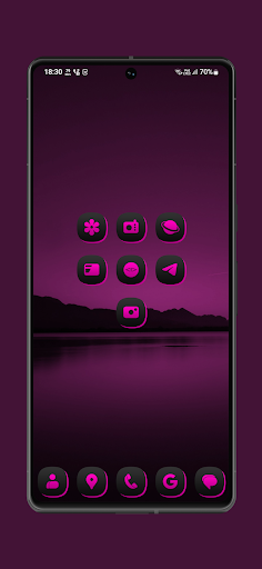 Screenshot of Pink Illumination Icon Pack