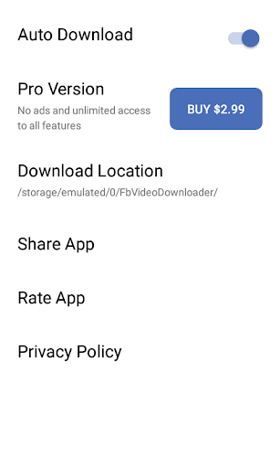 Android application Downloader Link Fcb_Video Down screenshort