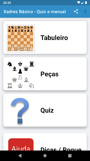 Android application Quiz e manual - Xadrez Básico screenshort