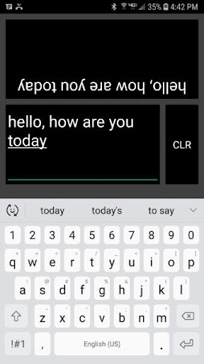 Android application Type180 - Mirrored Text NotePa screenshort