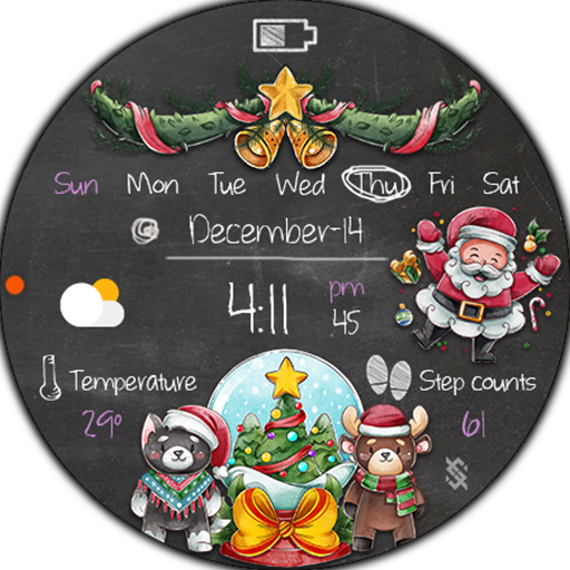 BFF39-Christmas Animal, Santa logo