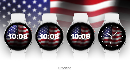 Animated USA Flag Watch Face