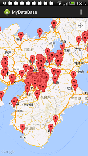 Android application 天理教教会MAP screenshort