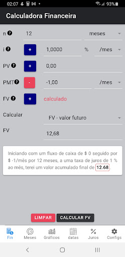 Visualização do aplicativo