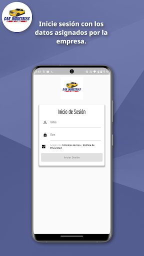 Android application Conductor Car Industrias screenshort