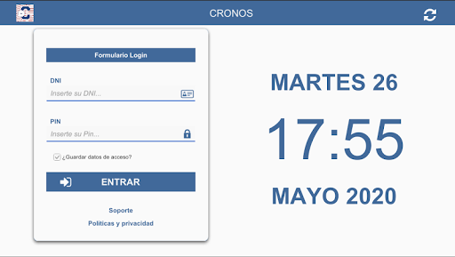 Android application Cronos -Tablet screenshort