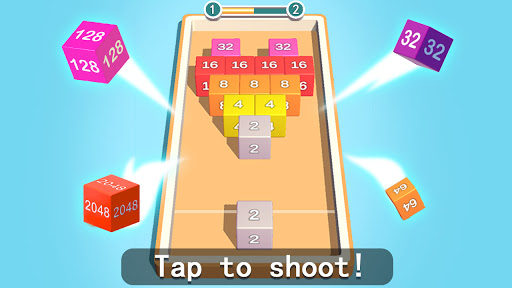 2048 3D Shoot  Merge Number Cubes, Block Puzzles