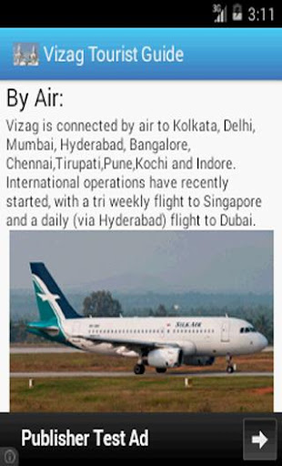VizagTouristGuide Screen 2