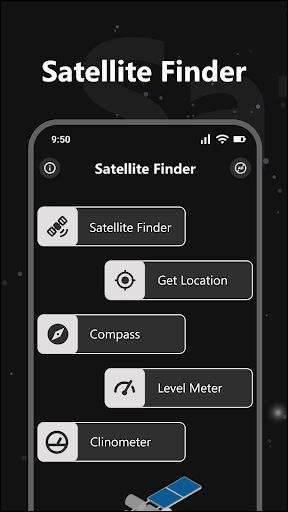 Android application Satellite Direction Pointer screenshort