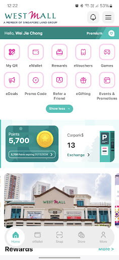 West Mall Rewards Screen 2