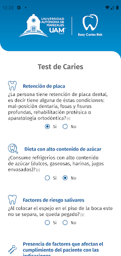 Easy Caries Risk Screen 2
