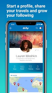 Driftr: Social Travel Platform Screenshot