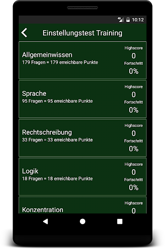 Eignungstest Einstellungstest Screen 3