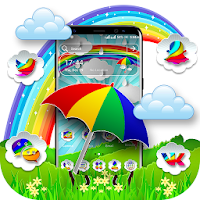 Rainbow Umbrella Launcher Theme
