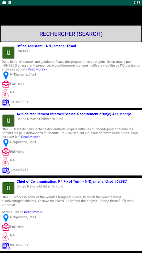 Android application Chad Jobs, Jobs in Chad screenshort