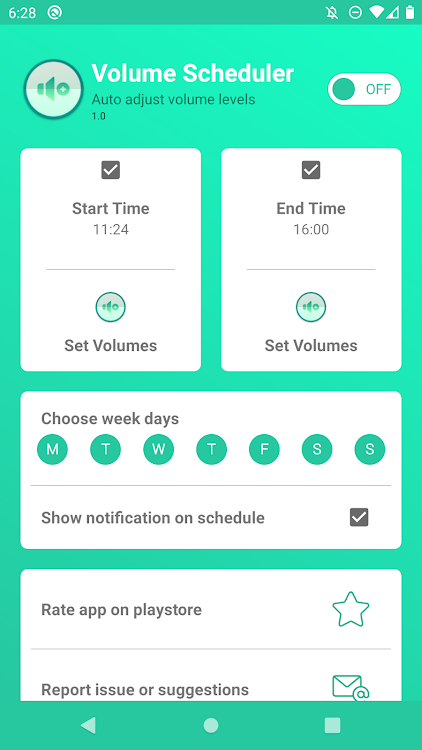 Volume Scheduler - silent mode - 1.6 - (Android)
