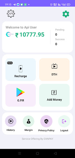 Android application OXNPAY screenshort