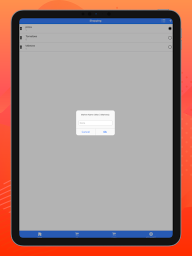 Grocery List Shopping Tracker