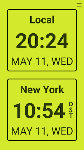 Screenshot of World Clock Dual Digital Clock